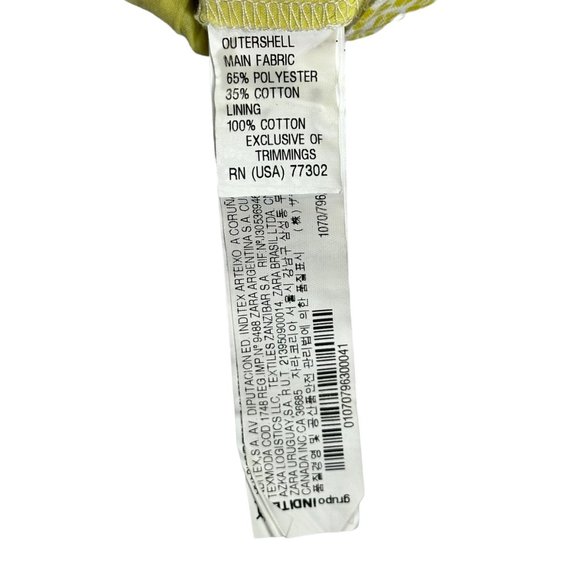 Zara Kids Girls Toddler 3-4 Yellow White Ruffle Tiered Elastic Waist Pull On - Picture 6 of 7